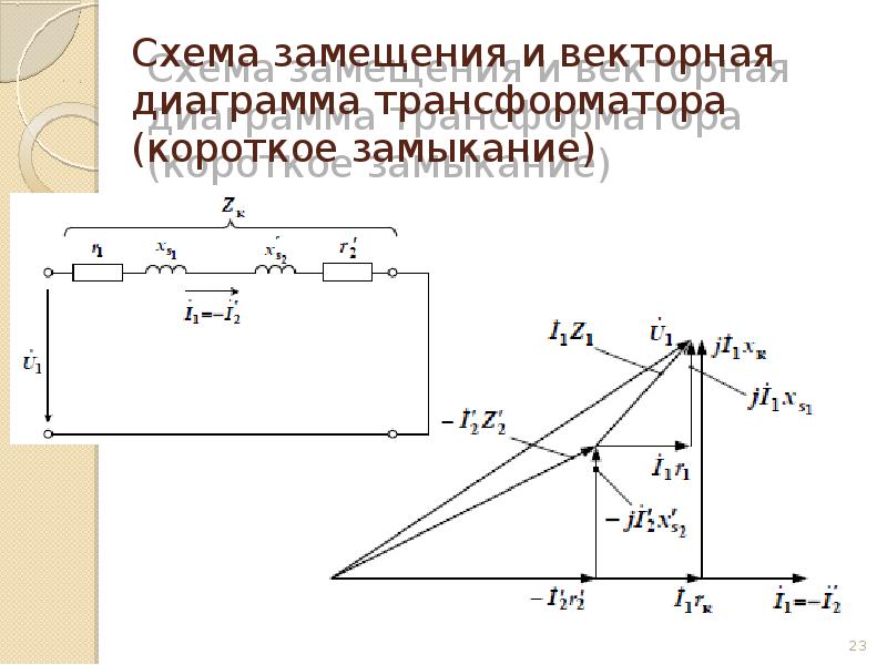 Какая схема соответствует данной векторной диаграмме