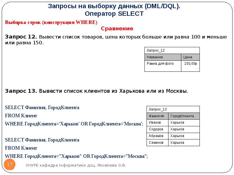 Данная выборка. Запросы на выборку данных. Операторы выборки данных SQL. Операторы запроса на выборку. Выборка база данных оператор.