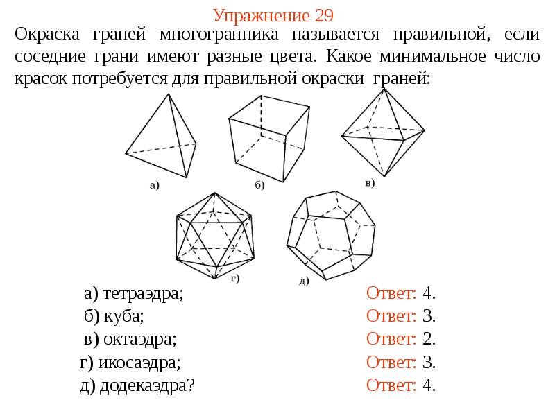 Какое наименьшее число ребер может иметь многогранник вопросы к главе 3 ответы с чертежами