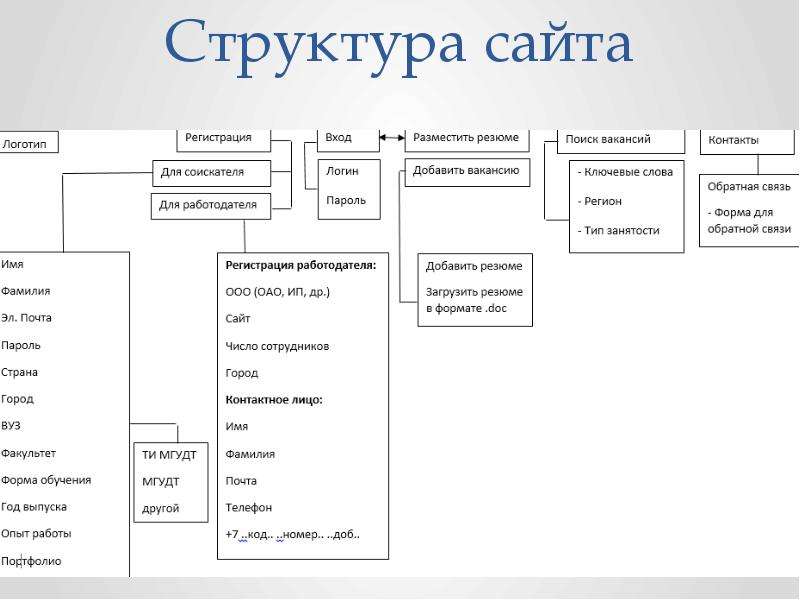 Структура сайта 2022