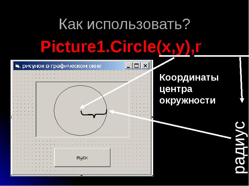 Использование picture. Pict как пользоваться. Графические возможности языка r. Как пользоваться Pip. Презентация ВБ.