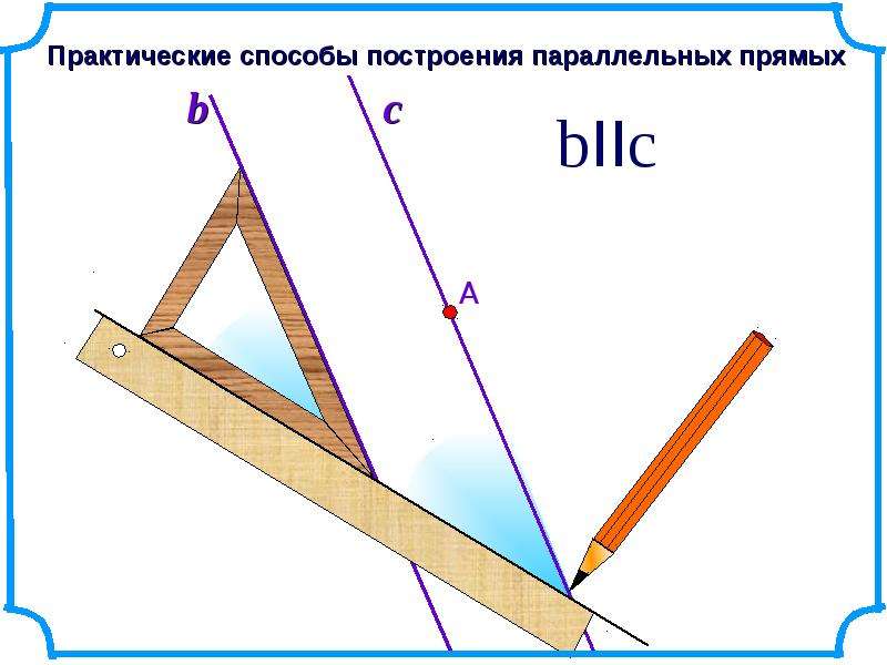 Построение параллельных прямых. Практические способы построения параллельных прямых. Практические способы построения параллельных. Расскажите о практических способах проведения параллельных прямых. Практические способы построения параллельных прямых 7.