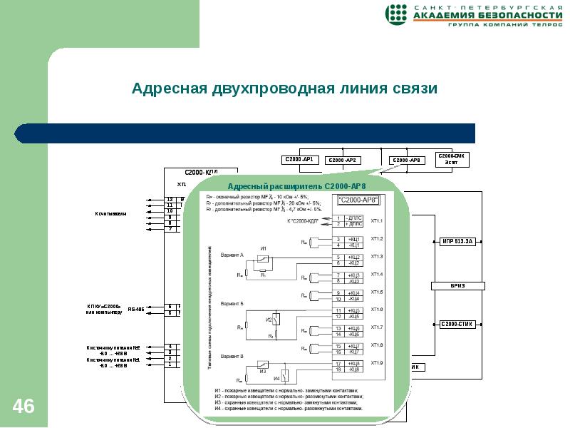 Адресный расширитель болид схема