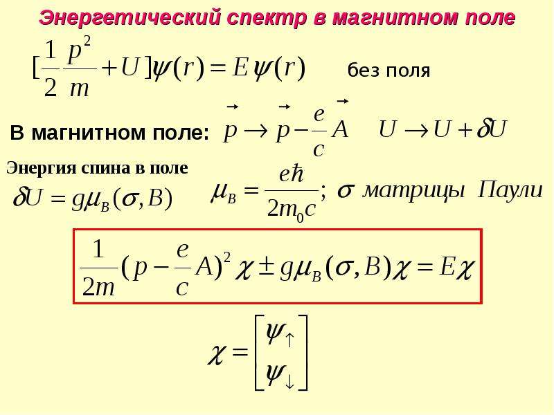 Спектральная энергия. Матрица Паули и спин. Энергетический спектр. Энергетический спектр свободной частицы. Свойства энергетического спектра.