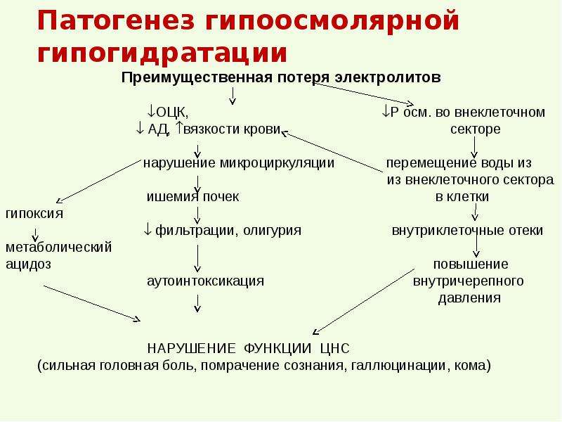 Презентация нарушение водно электролитного баланса