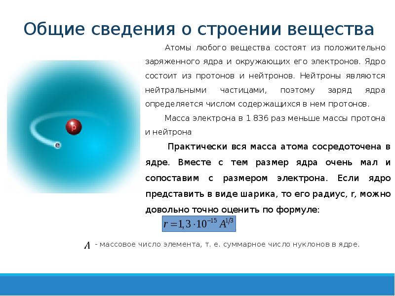 Положительная заряженная частица атома