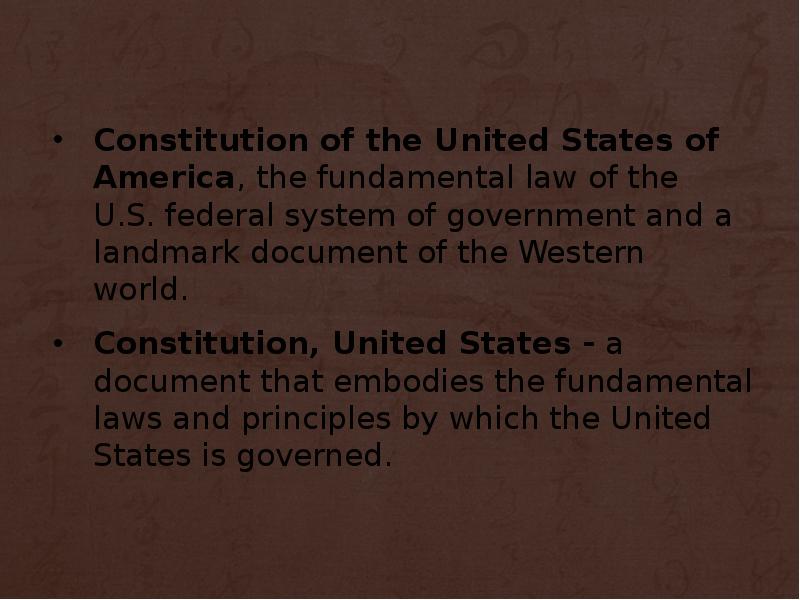 Constitution of the United States of America, слайд 2