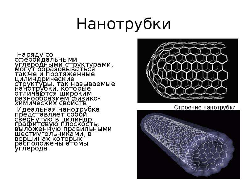 Углеродные нанотрубки презентация