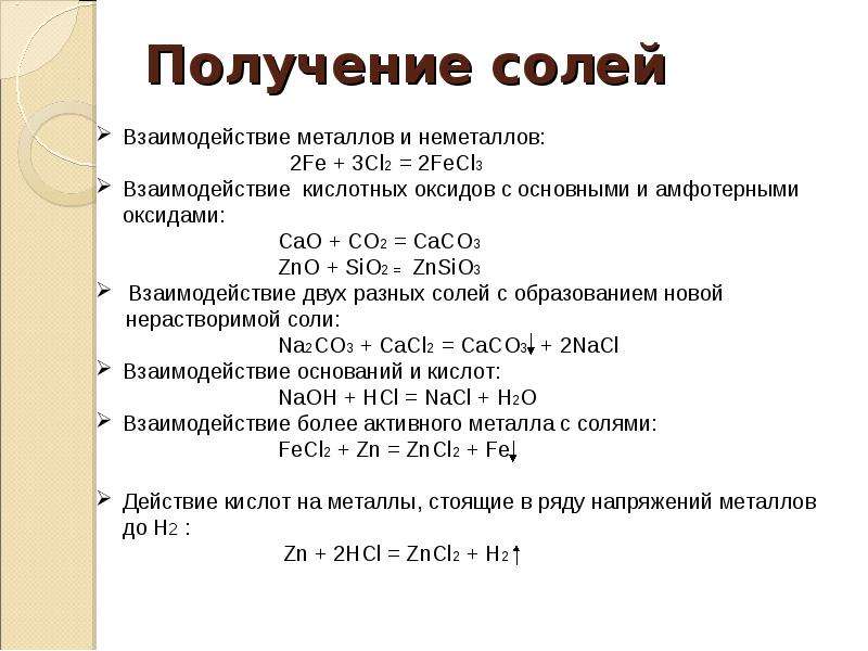 С помощью какой схемы можно получить соль