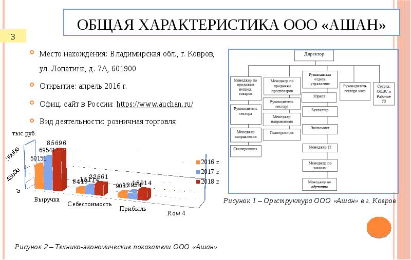 Характеристика деятельности оао