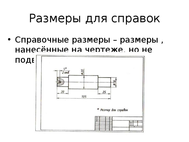 Справочными размерами указанными на эскизе являются