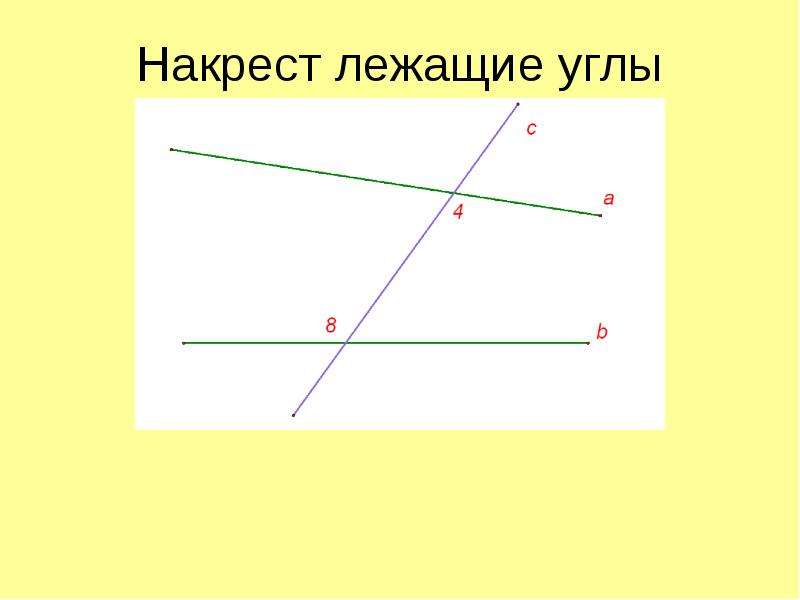 Напротив лежащие углы