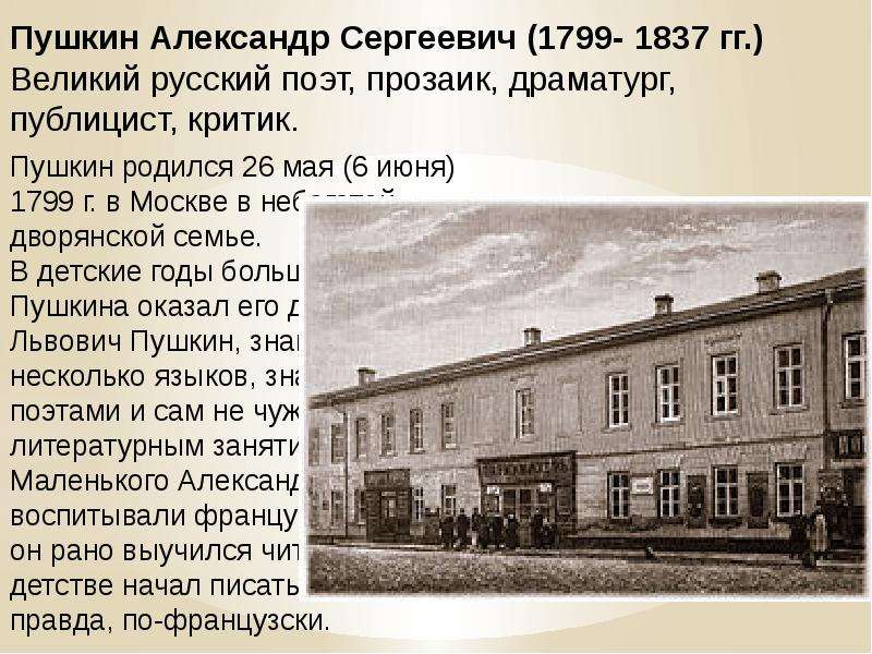 Где родился пушкин. Александр Сергеевич Пушкин дом где родился. Дом в котором родился Пушкин. Место рождения Пушкина. Дом в котором родился Пушкин в Москве.