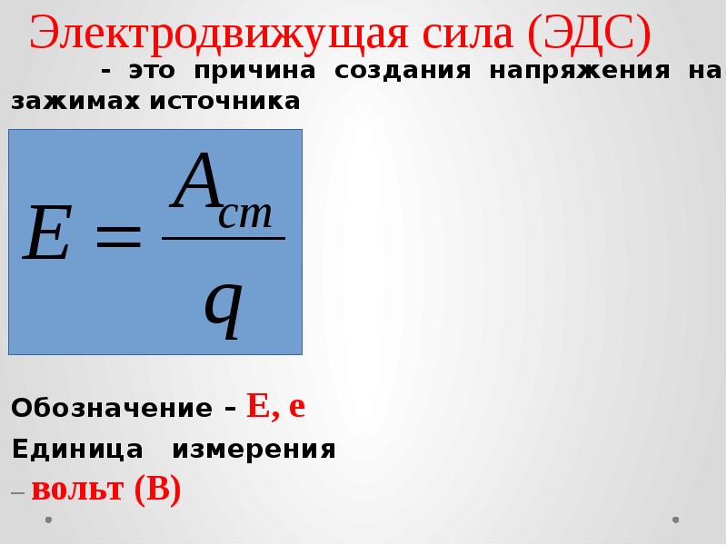 Фото электродвижущая сила это