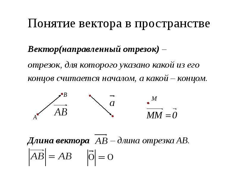 Длина вектора через векторы