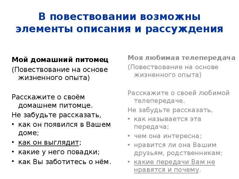 Произведения повествования. Повествование на основе жизненного опыта. Повествование с элементами описания. Элементы описания в тексте это. Мой домашний питомец повествование на основе жизненного опыта.