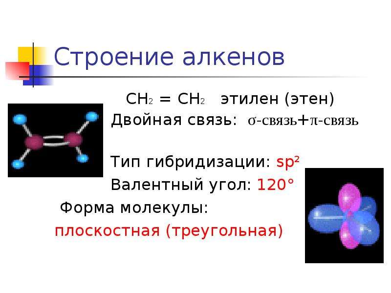 Алкены связи. Алкены sp2 гибридизация. Sp2 гибридизация алкенов. Строение алкенов валентный угол. Геометрическое строение алкенов.