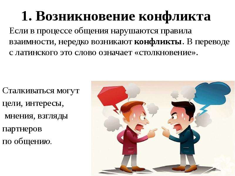 Составьте рассказ о конфликте используя план по каким признакам можно судить что люди находятся в