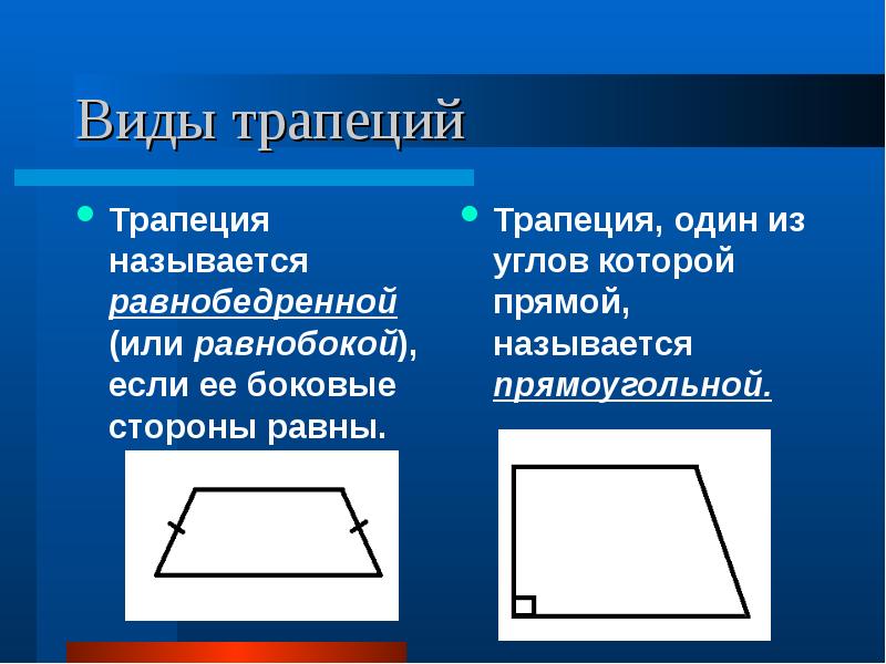 Фигура называется трапецией