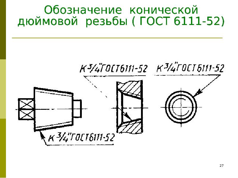 Инженерная графика резьбы презентация