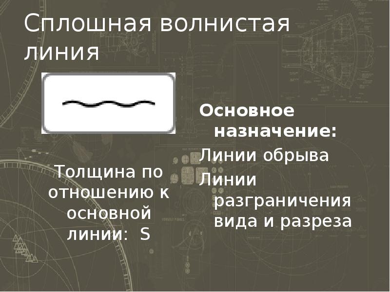 Волнистая линия на чертеже