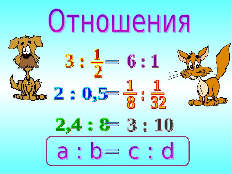 Отношение двух чисел 6 класс