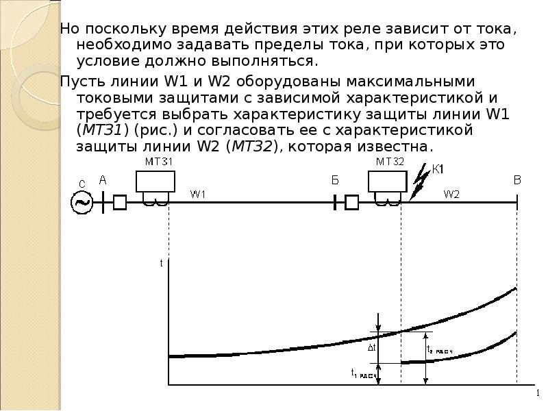 Пределы тока. Согласование МТЗ тока срабатывания. Время срабатывания защиты РДЗ. Максимальный ток отдачи при 12 диодах.