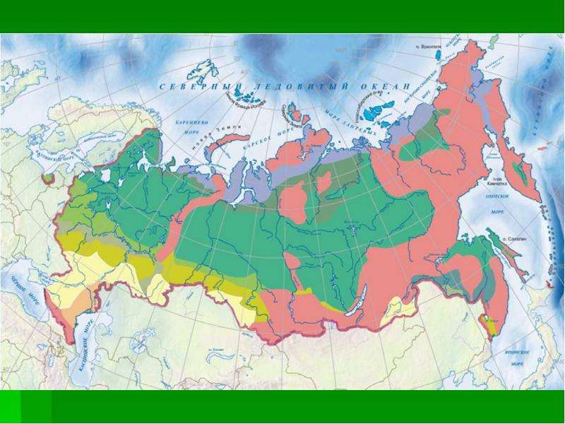 Природные зоны россии карта четвертый класс