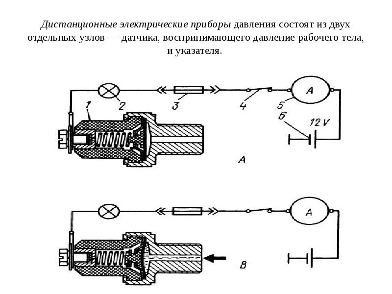 Схема подключения контрольно измерительных приборов