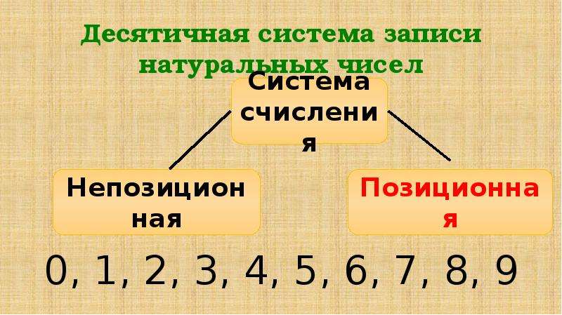 Цифры десятичная запись натурального числа