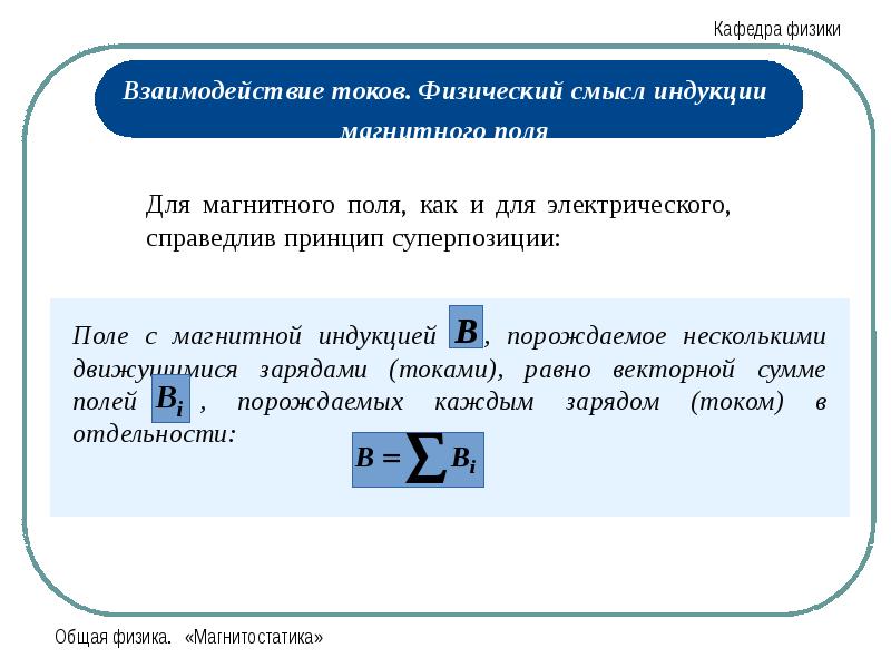 Физический смысл индукции