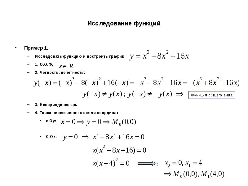 Исследовать функцию по схеме и построить график