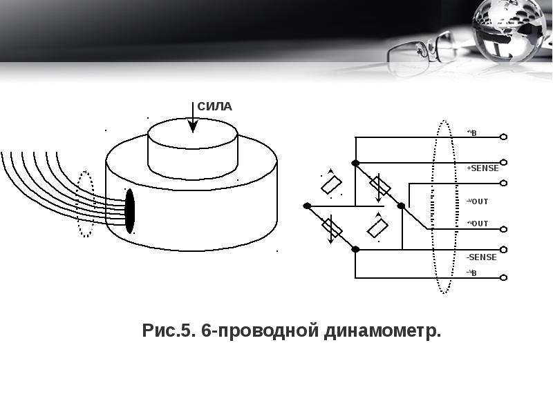 Схема тензометрического датчика