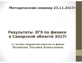 Результаты ЕГЭ по физике по России и в Самарской области