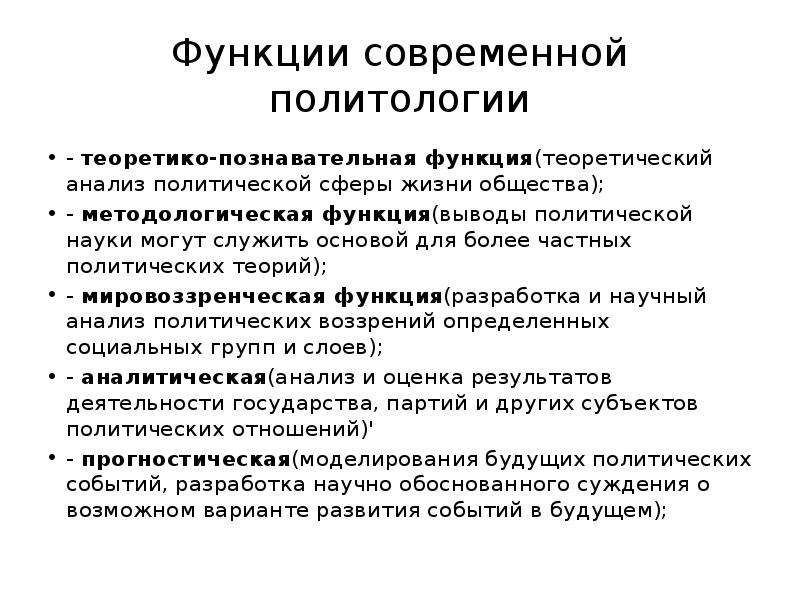 Понятия политической науки