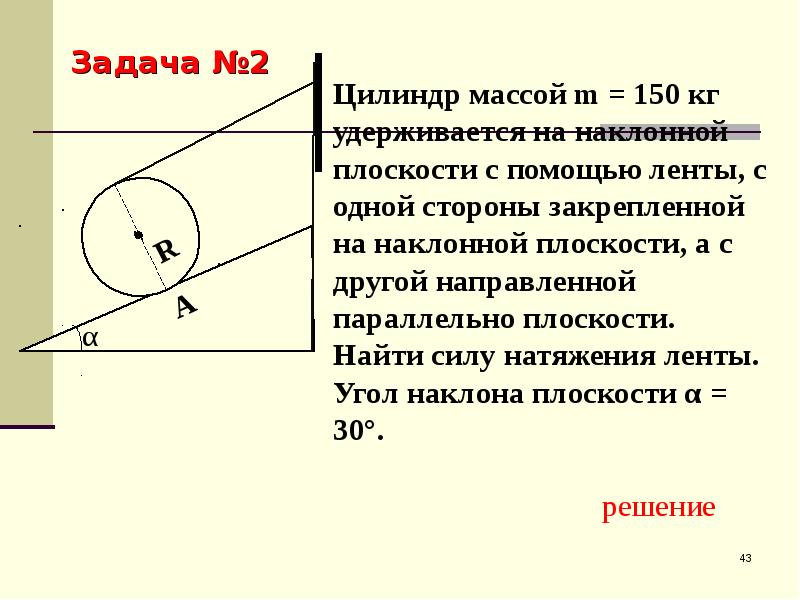 Равновесие тела на нити