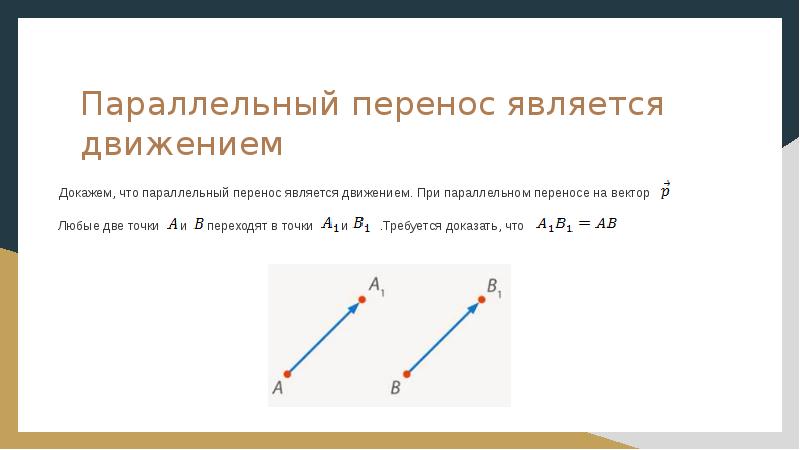 Параллельный перенос силы