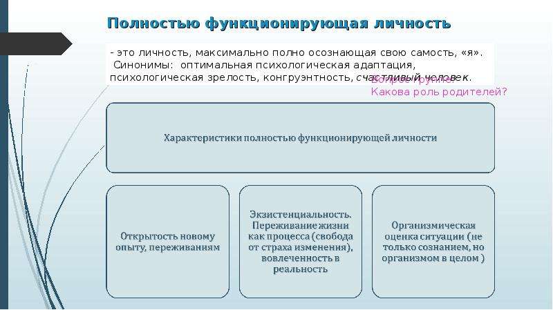 Подходы к развитию ребенка. Полностью функционирующая личность. Персонологические подходы. Полноценно функционирующая личность. Персонологический подход в психологии.