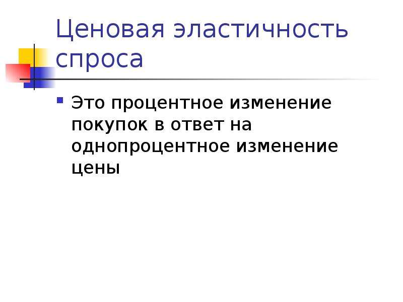 Ценовая эластичность спроса и предложения презентация