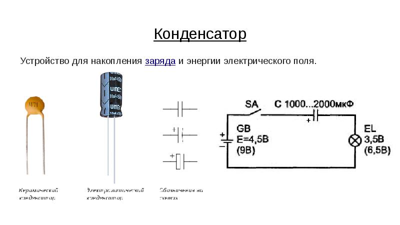 Конденсатор керамический на схеме