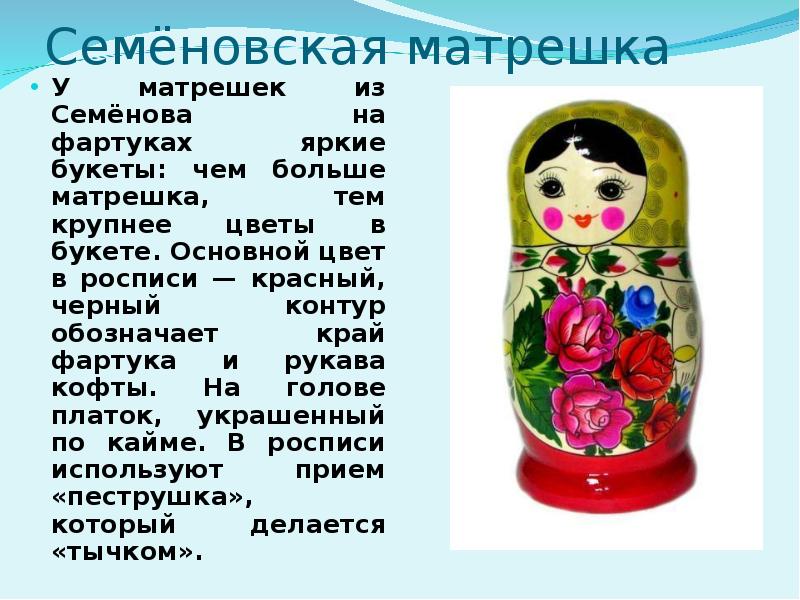 Карта магазина матрешка