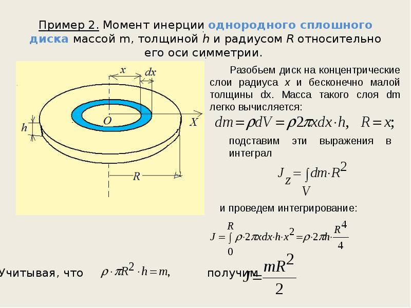 Момент инерции массы