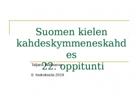 Kerrataan imperfektiä
