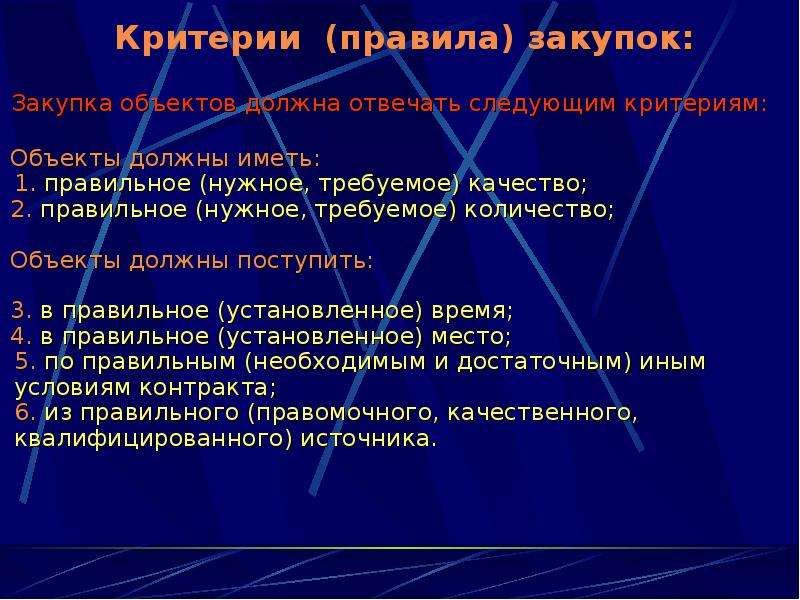 Критерий правил. Факт конкретизирующий понятие закупы.