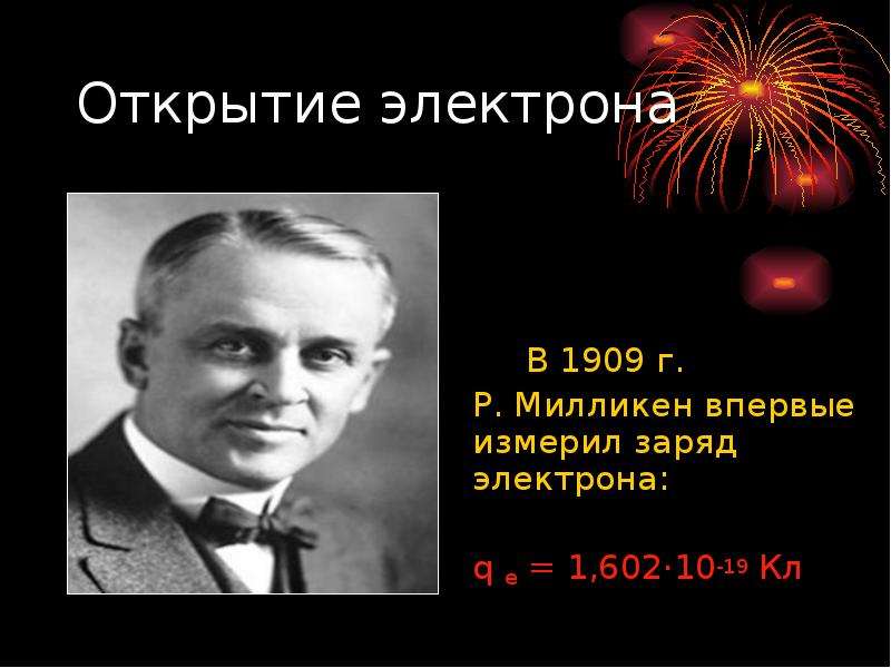 6 открытий. Милликен открытие электрона. Милликен заряд электрона. Открытие электрона презентация. Кто открыл заряд электрона.