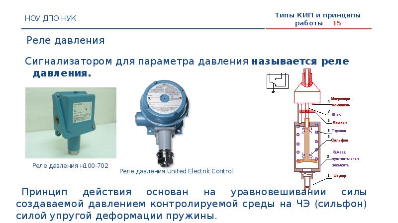 Реле давления ps 02c схема подключения