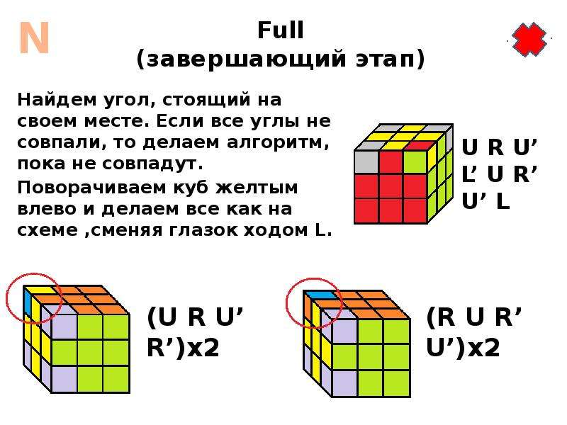 Как собрать кубик 5 на 5 схема сборки