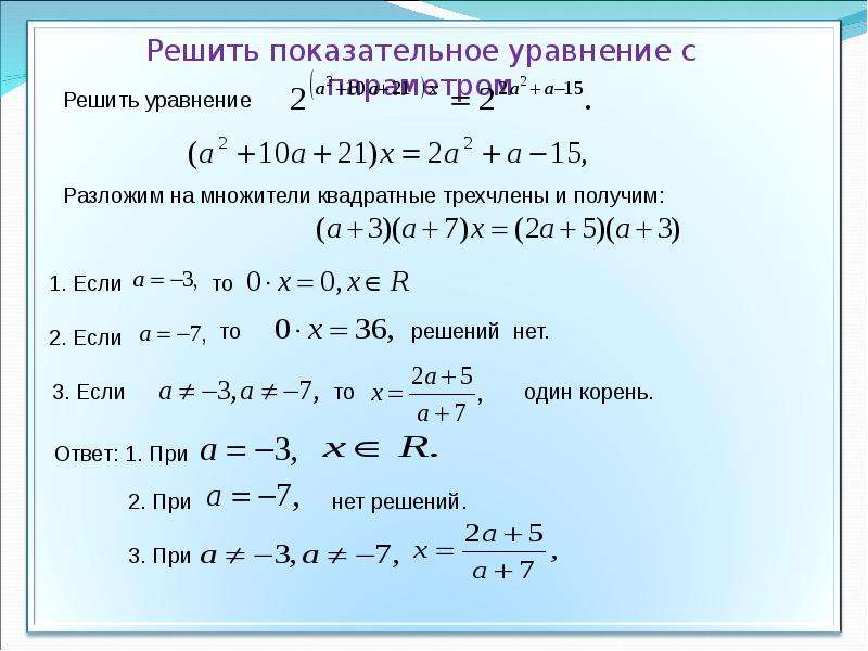 Картинки показательные уравнения