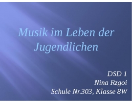 Musik im leben der jugendlichen