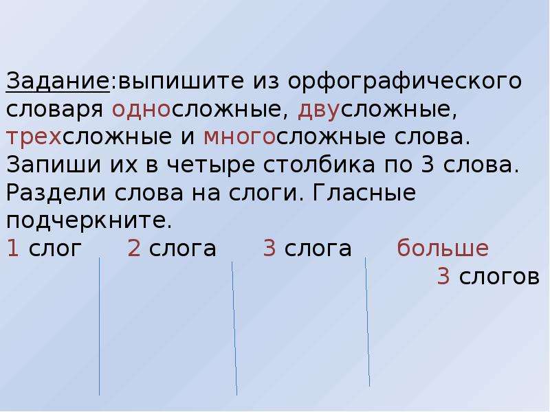 Трехсложные слова это. Односложные двух сложные трех сложные. Односложные двусложные. Односложные двусложные трехсложные. Четырехсложные слова.